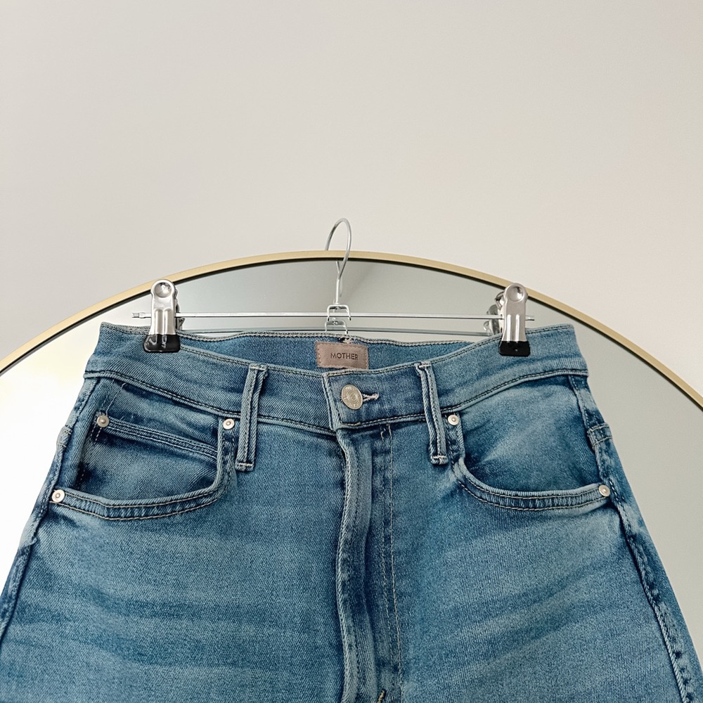 MOTHER Mid-Blue Straight Jeans